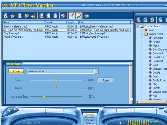 AV MP3 Player - Morpher Screenshot 1