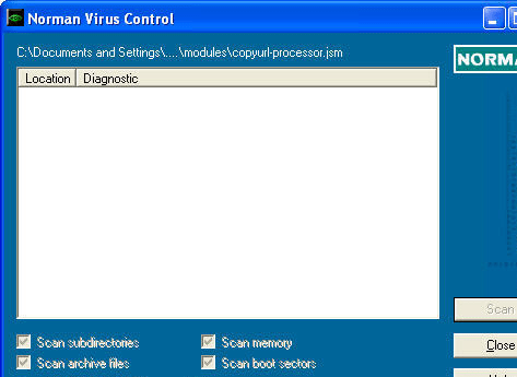 Norman Virus Control Screenshot 1