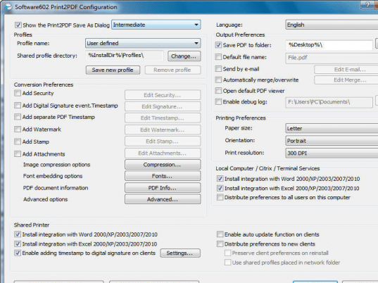 Print2PDF Server Edition Screenshot 1