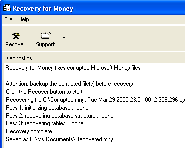 Recovery for Money Screenshot 1