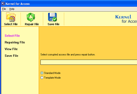 Kernel Access - Repair Corrupt Access Databases Screenshot 1