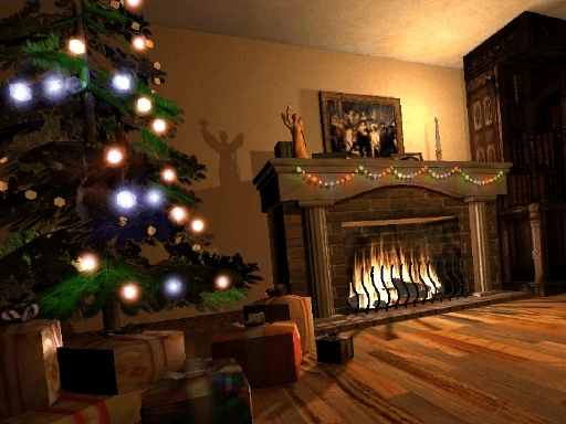 Christmas Fireplace 3D Screensaver Screenshot 1