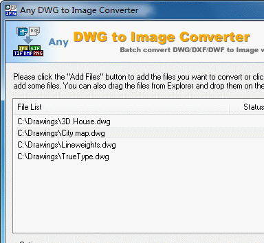 DWG to JPG Converter 2007 Screenshot 1