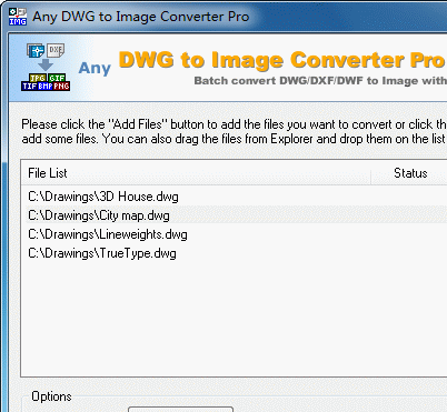 DWG to JPG Converter Pro 2007 Screenshot 1