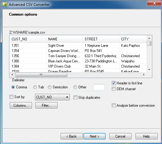 Advanced CSV Converter Screenshot 1