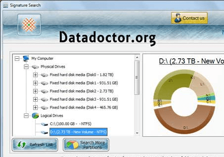 Windows NTFS Partition Recovery Screenshot 1