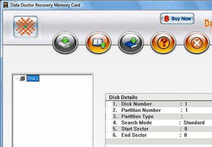 Memory Card Data Retrieval Program Screenshot 1