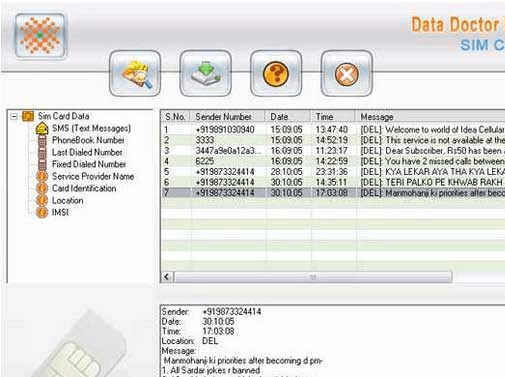 SIM Card Recovery Tool Screenshot 1