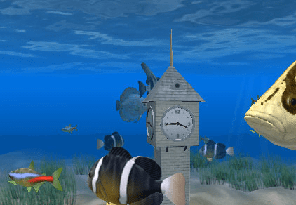 Aquarium Clock 3D Screensaver Screenshot 1