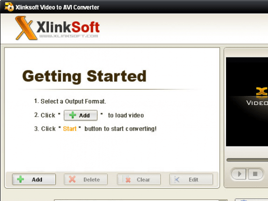 Xlinksoft Video to AVI Converter Screenshot 1