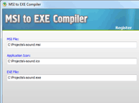 MSI to EXE Compiler Screenshot 1