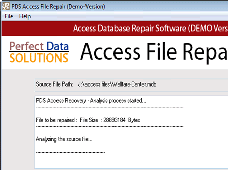 Microsoft Access Database Repair Tool Screenshot 1