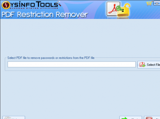 SysInfoTools PDF Restriction Remover Screenshot 1