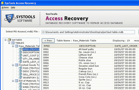 Repair Access File Screenshot 1
