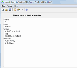 Export Query to Text for SQL Server Screenshot 1