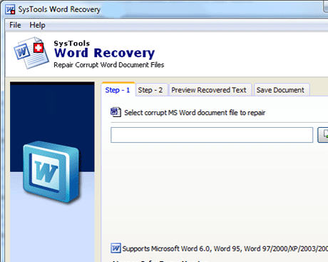 Word File Content Recovery Screenshot 1