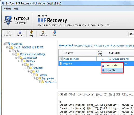 Leading BKF File Data Recovery Software Screenshot 1