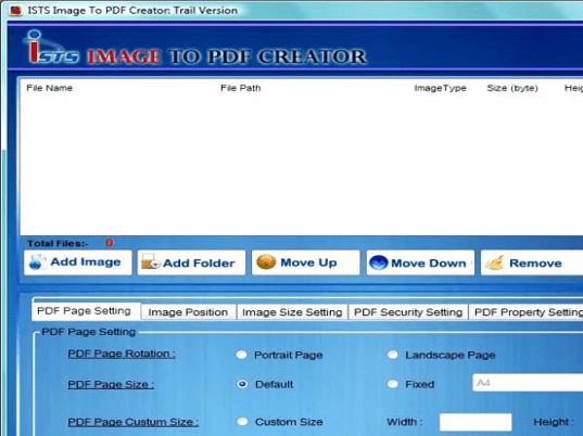Image to PDF Software Screenshot 1