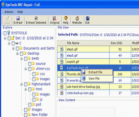 Repair Backup Database Screenshot 1