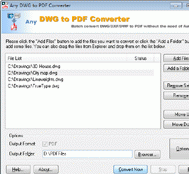 DWG to PDF Converter - 2010.11.3 Screenshot 1