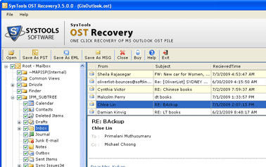 Convert OST Items to Outlook Screenshot 1