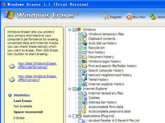 Windows Eraser Screenshot 1