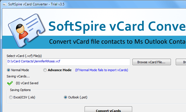 Batch vCard Converter Screenshot 1