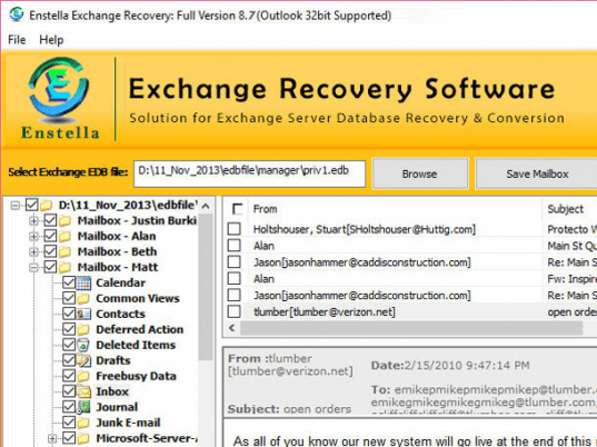 Extract Exchange EDB to PST Screenshot 1