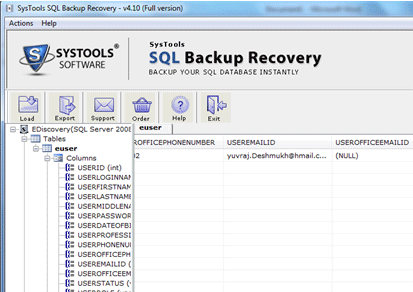SQL 2000 Backup Database Repair Screenshot 1