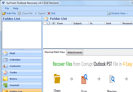 Outlook 2003 Recovery Screenshot 1