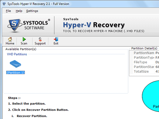 Virtual Server Disk Recovery Screenshot 1