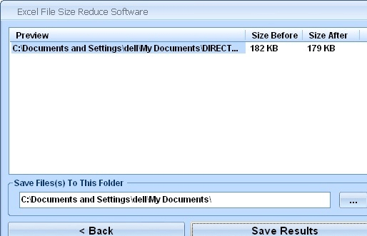 Excel File Size Reduce Software Screenshot 1