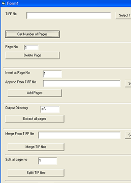 TIFF Merge Split ActiveX Component Screenshot 1