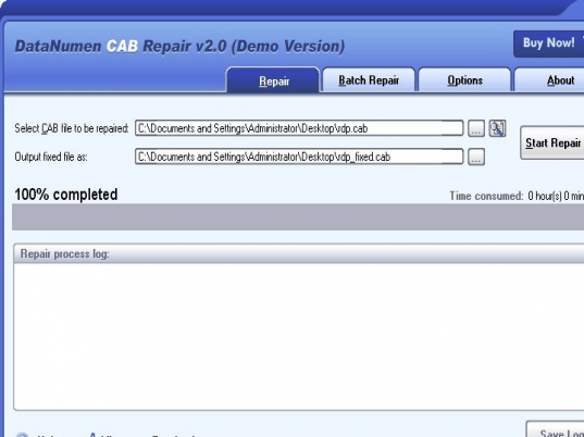 DataNumen CAB Repair Screenshot 1