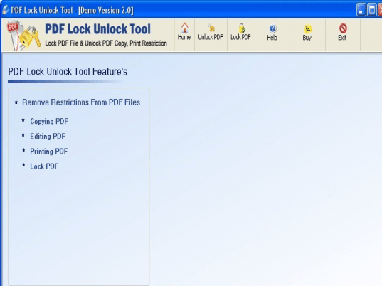 PDF Lock Unlock Tool Screenshot 1
