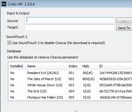 CinEx HD Utility Screenshot 1