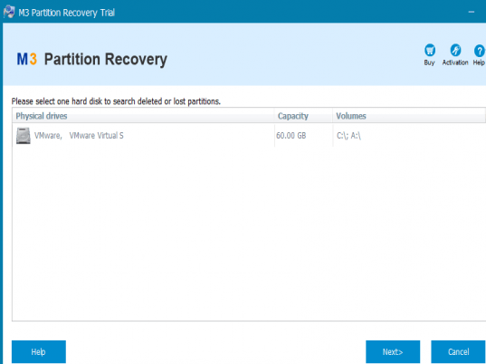 M3 Partition Recovery Screenshot 1