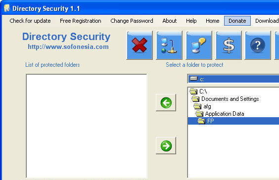 Directory Security Screenshot 1