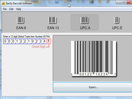 Barillo Barcode Software Screenshot 1