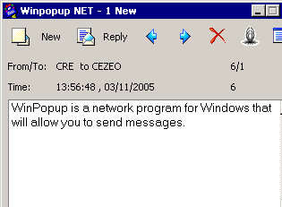 Winpopup NET messenger Screenshot 1