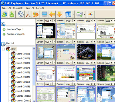 LAN Employee Monitor ( LAN monitoring software ) Screenshot 1