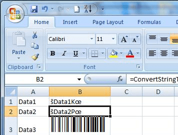 Code 128 Excel Barcode Add In Screenshot 1