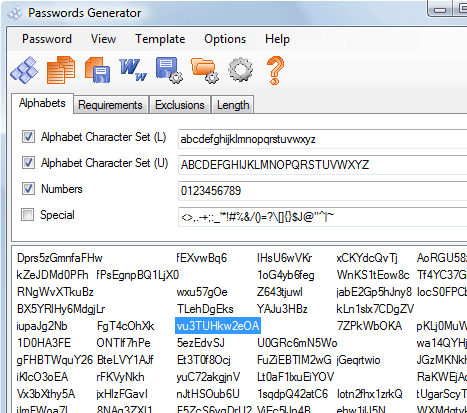 Passwords Generator Screenshot 1