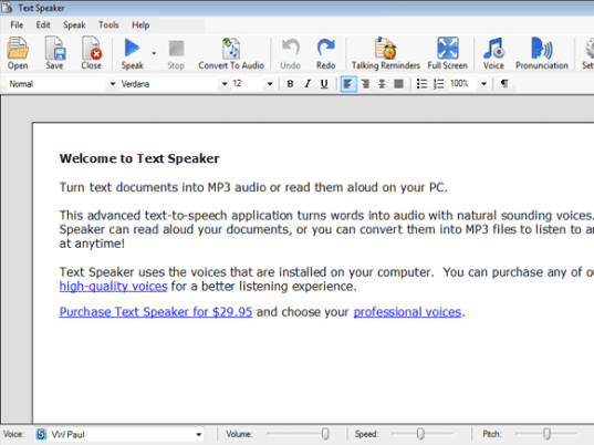 Text Speaker 3.29 Free Download   Portable