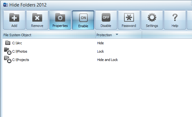 Hide Folders Screenshot 1