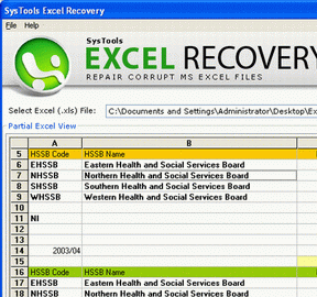 Excel Sheet Recovery Screenshot 1