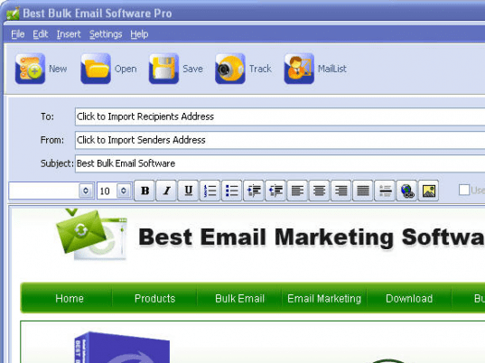best bulk email software Screenshot 1