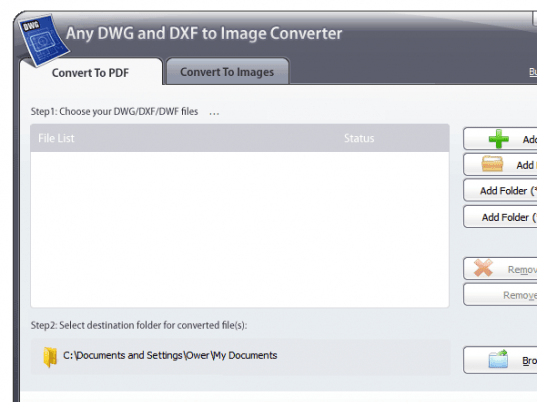 Any DWG and DXF to Image Converter 2010 Screenshot 1