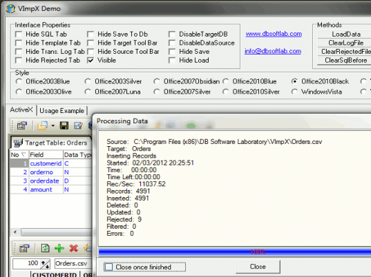 VImpX - ETL ActiveX Screenshot 1