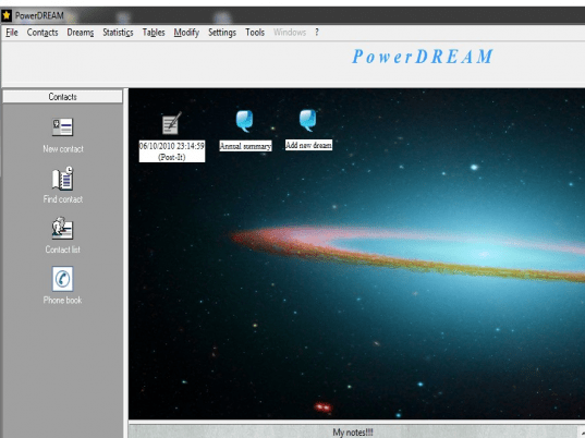 PowerDREAM - Dreams cataloging software Screenshot 1